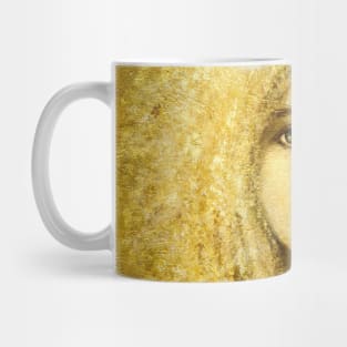 Victorian Gothic Girl On Gold Mug